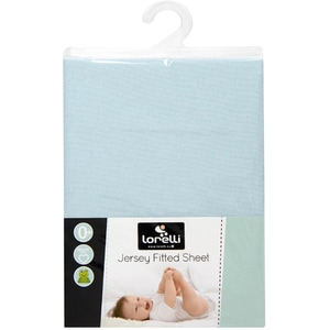 Cearsaf pat LORELLI Jersey 20050070002, 120x60 cm, albastru