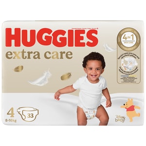 Scutece HUGGIES Extra Care Jumbo nr 4, Unisex, 8-16 kg, 33 buc