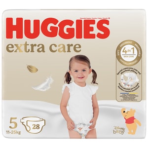 Scutece HUGGIES Extra Care Jumbo nr 5, Unisex, 11-25 kg, 28 buc