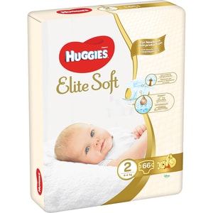 Scutece HUGGIES Elite Soft Jumbo nr 2, Unisex, 4-6 kg, 66 buc
