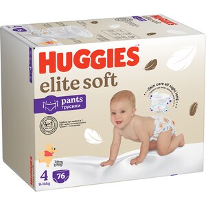 Scutece chilotel HUGGIES Elite Soft Pants nr 4, Unisex, 9-14 kg, 76 buc