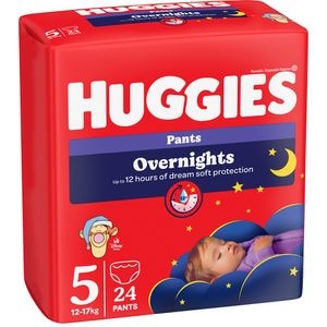 Scutece chilotel HUGGIES Overnight Pants nr 5, Unisex, 12-17 kg, 24 buc