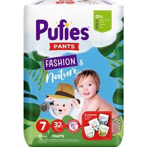 Scutece chilotel PUFIES Fashion&Nature nr 7 Maxi, Unisex, 17+ kg, 32 buc