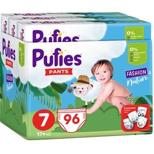 Scutece chilotel PUFIES Fashion&Nature nr 7 Maxi, Unisex, 17+ kg, 96 buc