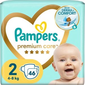 Scutece PAMPERS Premium Care Value Pack Nou Nascut nr 2, Unisex, 4-8 kg, 46 buc