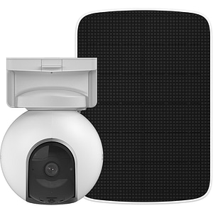 Kit Camera IP Wireless EZVIZ EB8, 2K, 4G, panou solar , 10400 mAh, Smart IR,  Motion Detection, alb