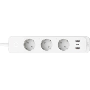 Prelungitor smart cu protectie TP-LINK Tapo P300, 3 prize, 2 x USB-A, 1 x USB-C, alb