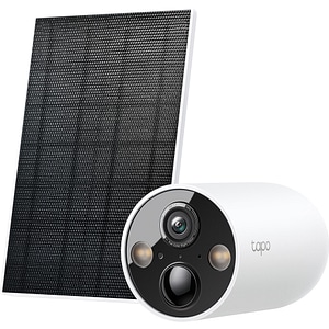 Kit camera IP Wireless exterior TP-LINK Tapo TC85, 4MP, 1440 p, IP65, IR, Night Vision, alb
