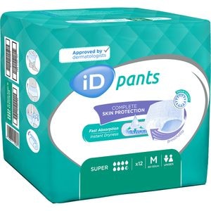Chiloti pentru incontinenta adulti ID Expert Super, M, 12 buc