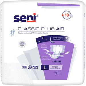 Scutece pentru adulti SENI Classic Plus Air, L, 10 buc