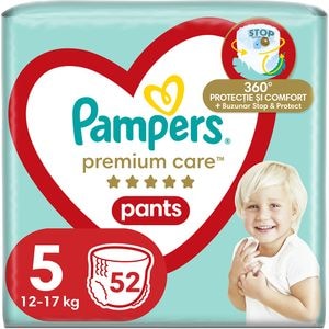 Scutece chilotel PAMPERS Premium Care Pants Mega Box nr 5, Unisex, 12-17 kg, 52 buc