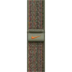 Bratara pentru APPLE Watch 41mm Nike Sequoia/Orange Nike Sport Loop, MTL33ZM/A