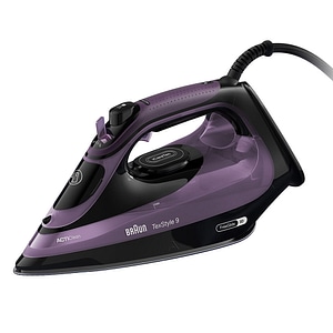 Fier de calcat BRAUN TexStyle 9 SI9661VI, 3100W, 250g/min, 330ml, talpa Eloxal Plus, violet-negru
