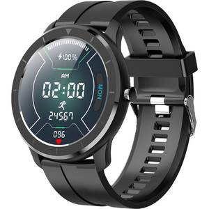Smartwatch E-BODA Epoch T100 Energyfit Dark, Android/iOS, silicon, negru