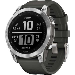 Smartwatch GARMIN Fenix 7X Solar Edition 51mm, Wi-Fi, GPS, Android/iOS, silicon, Slate Gray/Black