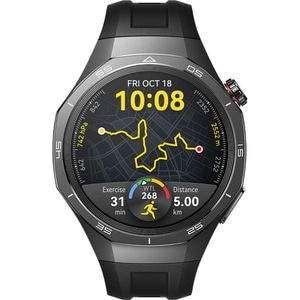 Smartwatch HUAWEI Watch GT 5 Pro 46mm, GPS, Android/iOS, Black Fluoroelastomer Strap