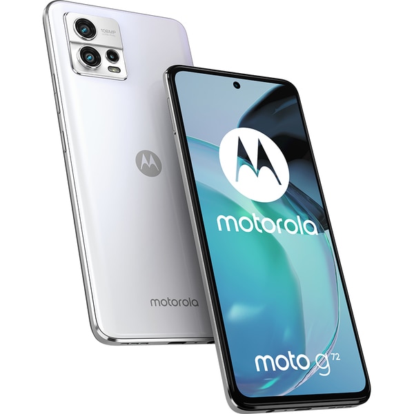 Telefon MOTOROLA Moto G72, 128GB, 8GB RAM, Dual SIM, Mineral White