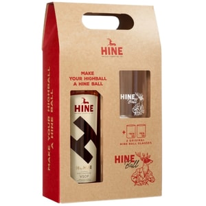 Pachet Cognac Hine By Hine VSOP, 0.7L + 2 pahare