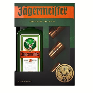 Pachet Lichior Jagermeister, 1L + 3 pahare