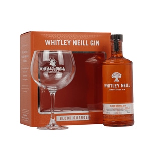Pachet gin Whitley Neill Blood Orange, 0.7L + 1 pahar