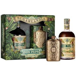 Set Rom Don Papa Baroko Sugarlandia, 0.7L + hipflask