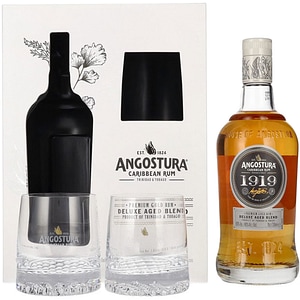 Set Rom Angostura 1919, 0.7L + 2 pahare