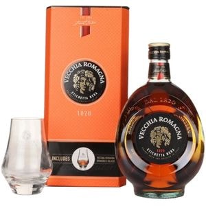 Set Brandy Vecchia Romagna Etichetta Nera, 0.7L + 1 pahar