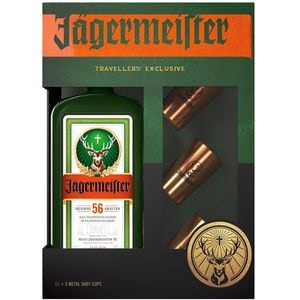Set Lichior Jagermeister, 1L + 3 shots