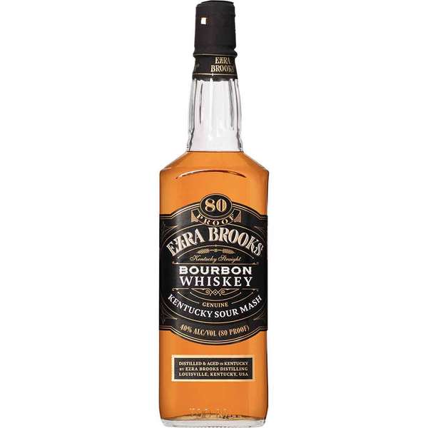Whisky Ezra Brooks Bourbon Whiskey Glass&Ice Ball, 0.7L