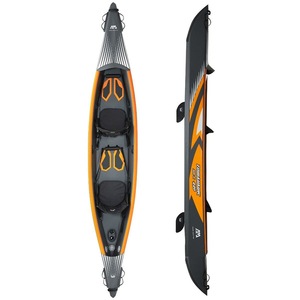 Caiac gonflabil AQUAMARINA Tomahawk High Pressure Series, 440 x 78 cm, gri-portocaliu