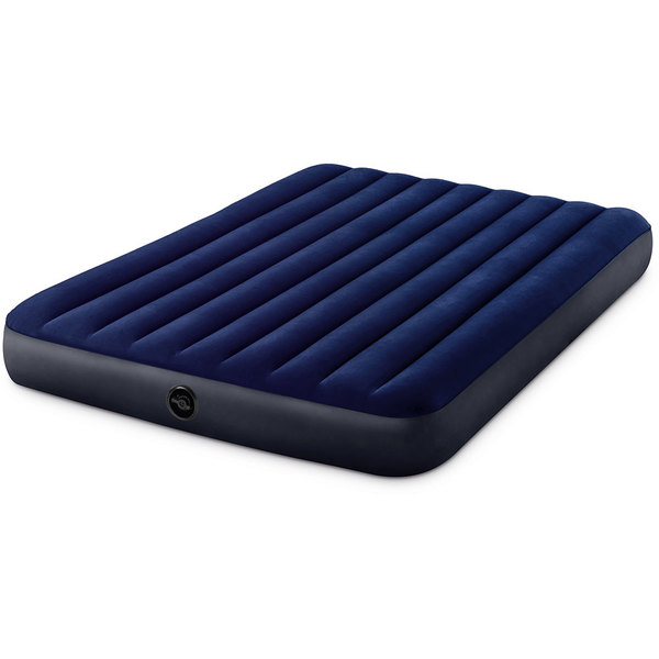 Saltea gonflabila camping INTEX Queen Dura Beam, 203 x 152 cm, albastru