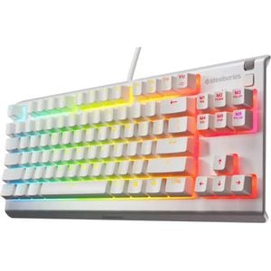 Tastatura Gaming Mecanica STEELSERIES Apex 3 TKL, USB, Layout US, alb