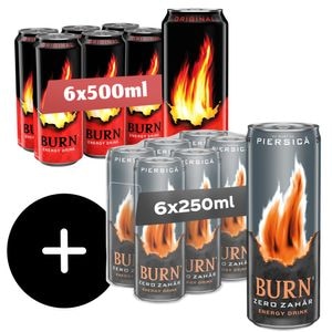 Bautura energizanta BURN Original bax 0.5L x 6 doze