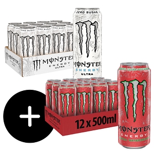 Bautura energizanta MONSTER Ultra Zero Zahar bax 0.5L x 12 doze