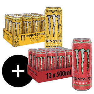 Bautura energizanta MONSTER Ultra Golden Pineapple bax 0.5L x 12 doze