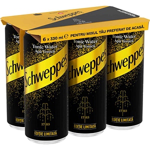 Bautura racoritoare carbogazoasa SCHWEPPES Tonic Water bax 0.33L x 6 doze