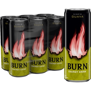 Bautura energizanta BURN Guava bax 0.25L x 6 doze