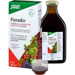 Formula lichida Floradix de fier si vitamine, 500 ml, SALUS
