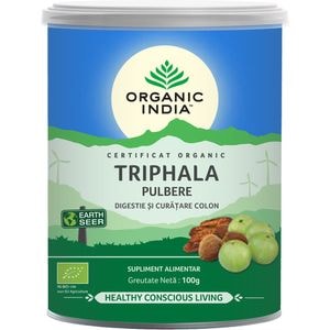 Triphala pulbere digestie si curatare Colon, 100 g, ORGANIC INDIA