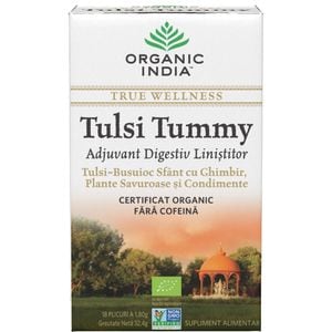 Ceai ORGANIC INDIA Tulsi Tummy, 18 plicuri, 32.4g