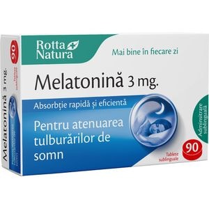 Supliment alimentar Melatonina 3mg, 90 capsule, ROTTA NATURA