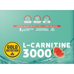 L-carnitina aroma de Pepene rosu 3000, 20 fiole, GOLDNUTRITION