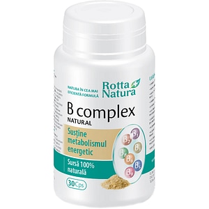 Supliment alimentar B Complex natural, 30 capsule, ROTTA NATURA