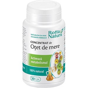Supliment alimentar Concentrat de Otet de Mere, 30 capsule, ROTTA NATURA