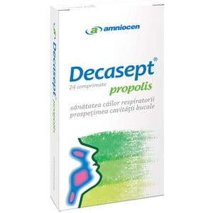 Supliment Decasept Propolis, 24 comprimate, AMNIOCEN
