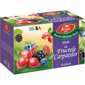 Ceai FARES Fructele Carpatilor, 20 plicuri