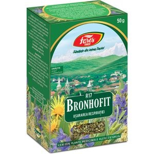 Ceai FARES Bronhofit - usurarea respiratiei R17, 50 g