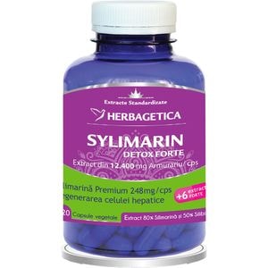 Supliment Silymarin Detox Forte, 120 capsule, HERBAGETICA