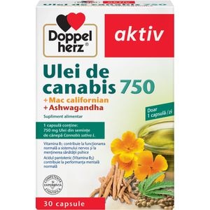 Supliment alimentar Aktiv Ulei de Canabis, 30 capsule, DOPPELHERZ