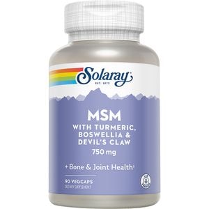 Supliment MSM 750 mg Solaray, 90 capsule vegetale, SECOM